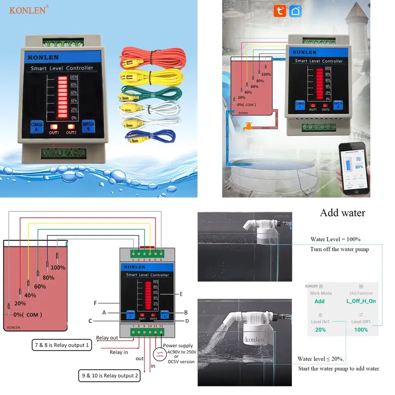 KONLEN Water Level Sensor WIFI - Water Alarm Sensor review and price