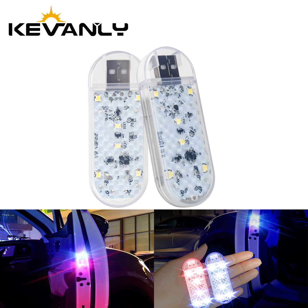 1/2pcs Car Door LED Strobe War - Emergency Exit Sign review and price