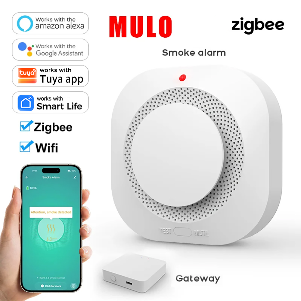ZigBee WiFi Smart Smoke Detect - Smoke Detector Interconnected review and price