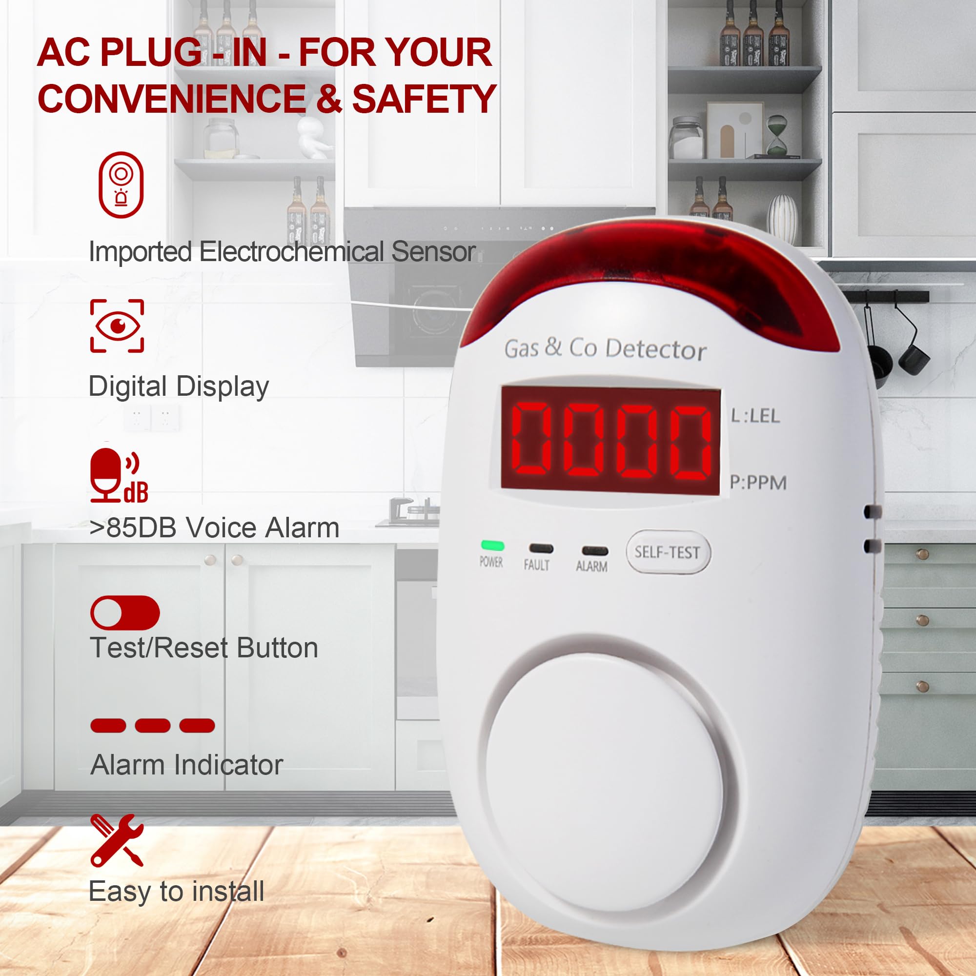 Combination Gas & Carbon Monox - Co Detector Plug review and price
