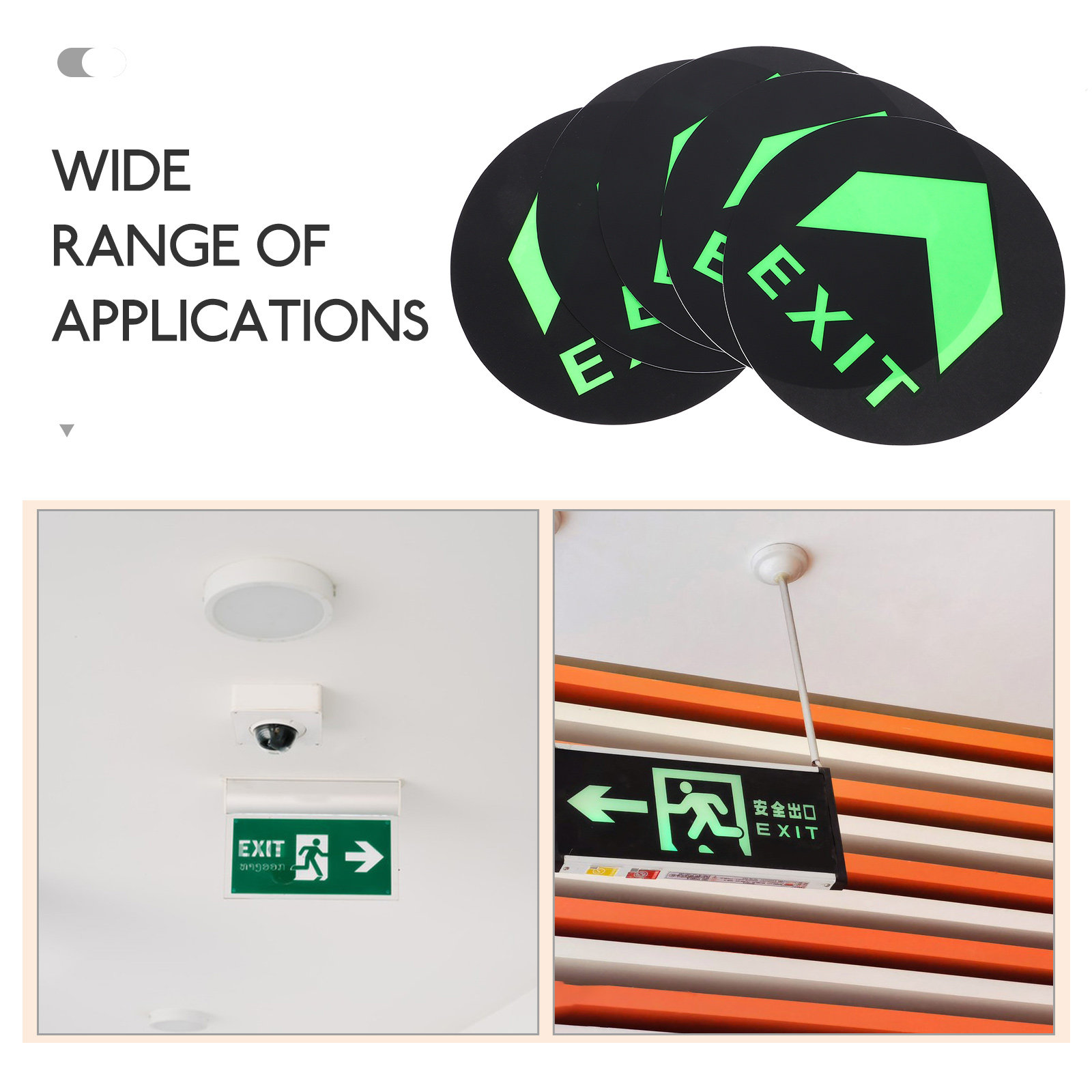 5Pcs Night Luminous Exit Sign  - Emergency Exit Sign review and price